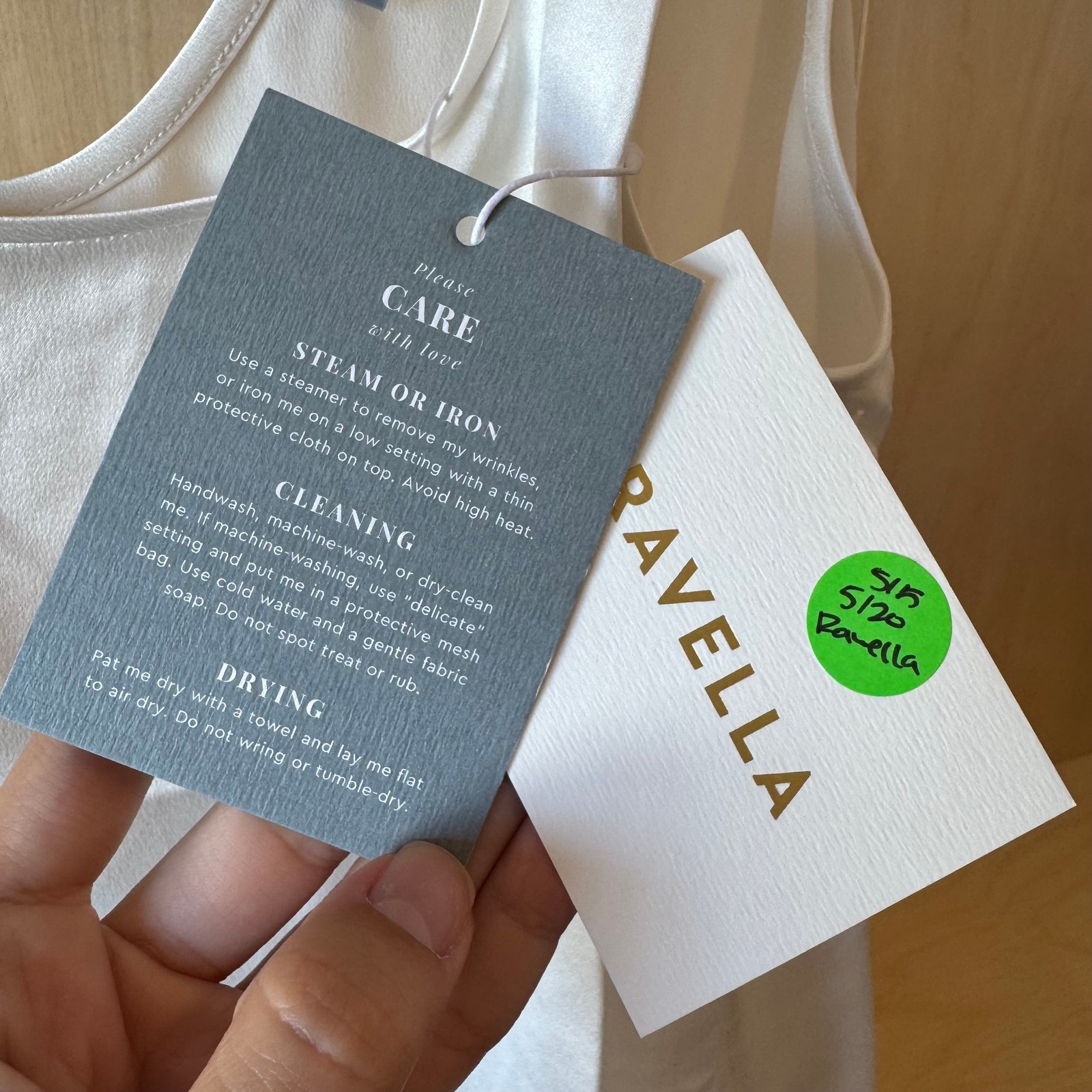 Nwt Ravella Fiora Silk Tank Washable Pearl White Cami Quiet Luxury Size M — image 2 of 8